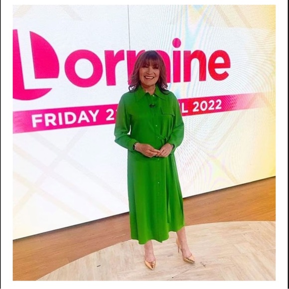 NWT Long shirt dress with side tie detail, Size S - Picture 6 of 6